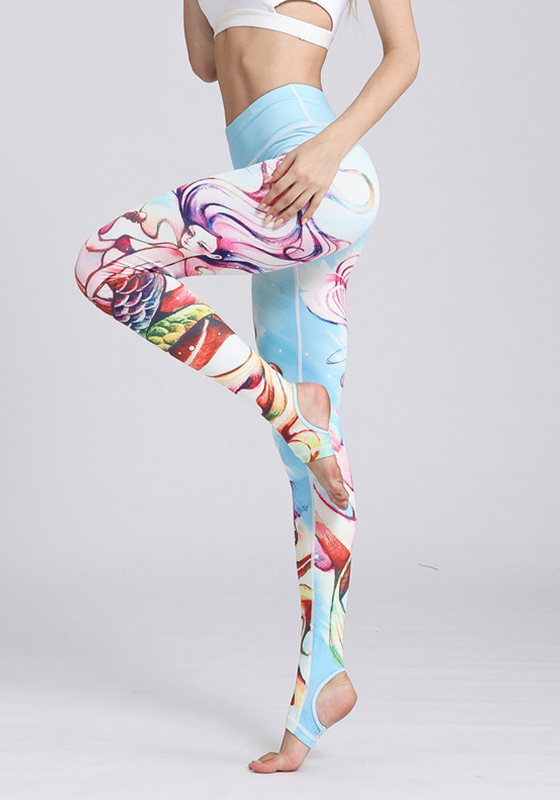 Stretch Fabric Floral Yoga Pants Stretch Fabric Floral Yoga Pants