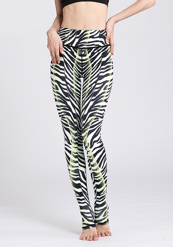 High Waist Zebra Printed Yoga Pants High Waist Zebra Printed Yoga Pants