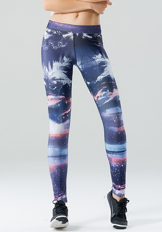 Elastic Waist Print Yoga Pants Elastic Waist Print Yoga Pants