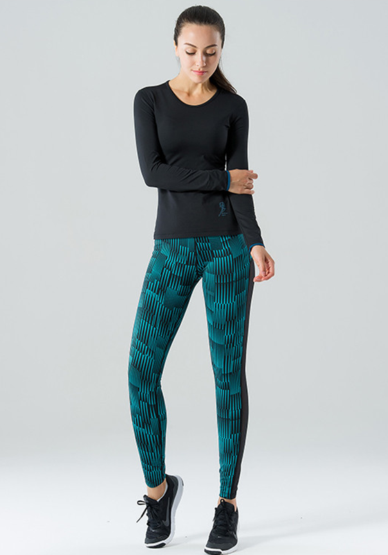 Print Mesh Panel Yoga Pants Print Mesh Panel Yoga Pants