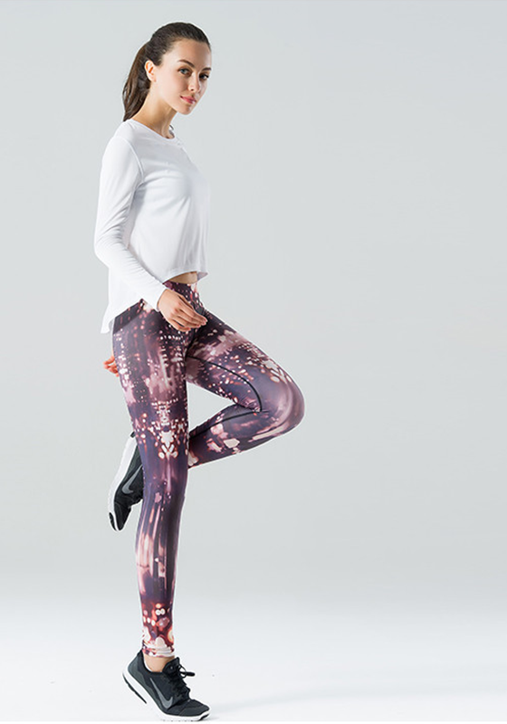 Elastic Waist Print Yoga Pants Elastic Waist Print Yoga Pants